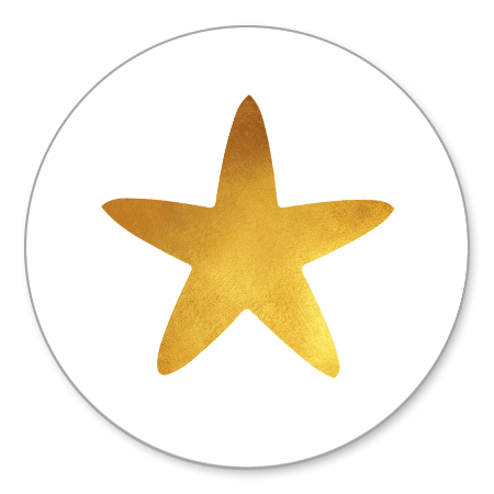 Sluitzegel ster goud